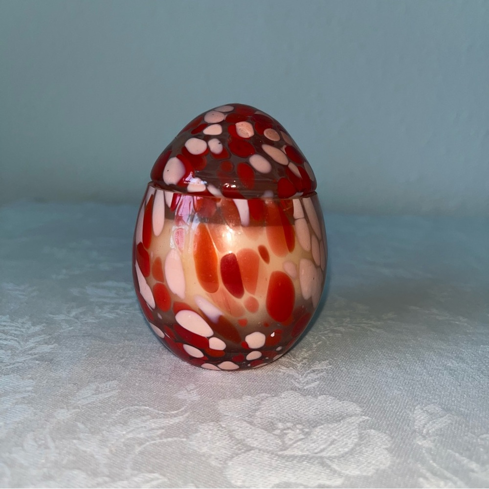 Anthropologie NIB Mini Cheena Egg Floral Pink Peony & Neroli Glass Candle - Picture 5 of 16